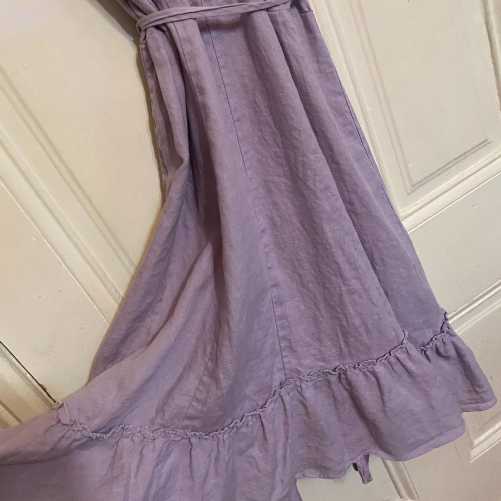 Reformation Fig Lilac Wrap Dress - Picture 5 of 7